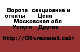 Ворота  секциоанне и откаты.   › Цена ­ 5 000 - Московская обл. Услуги » Другие   